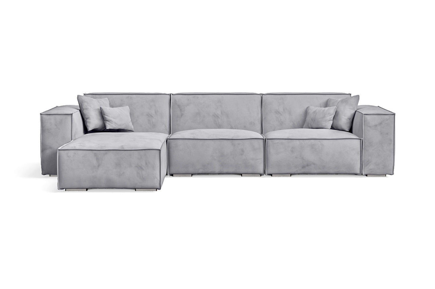 Florence 4 Seater Sofa Grey Velvet