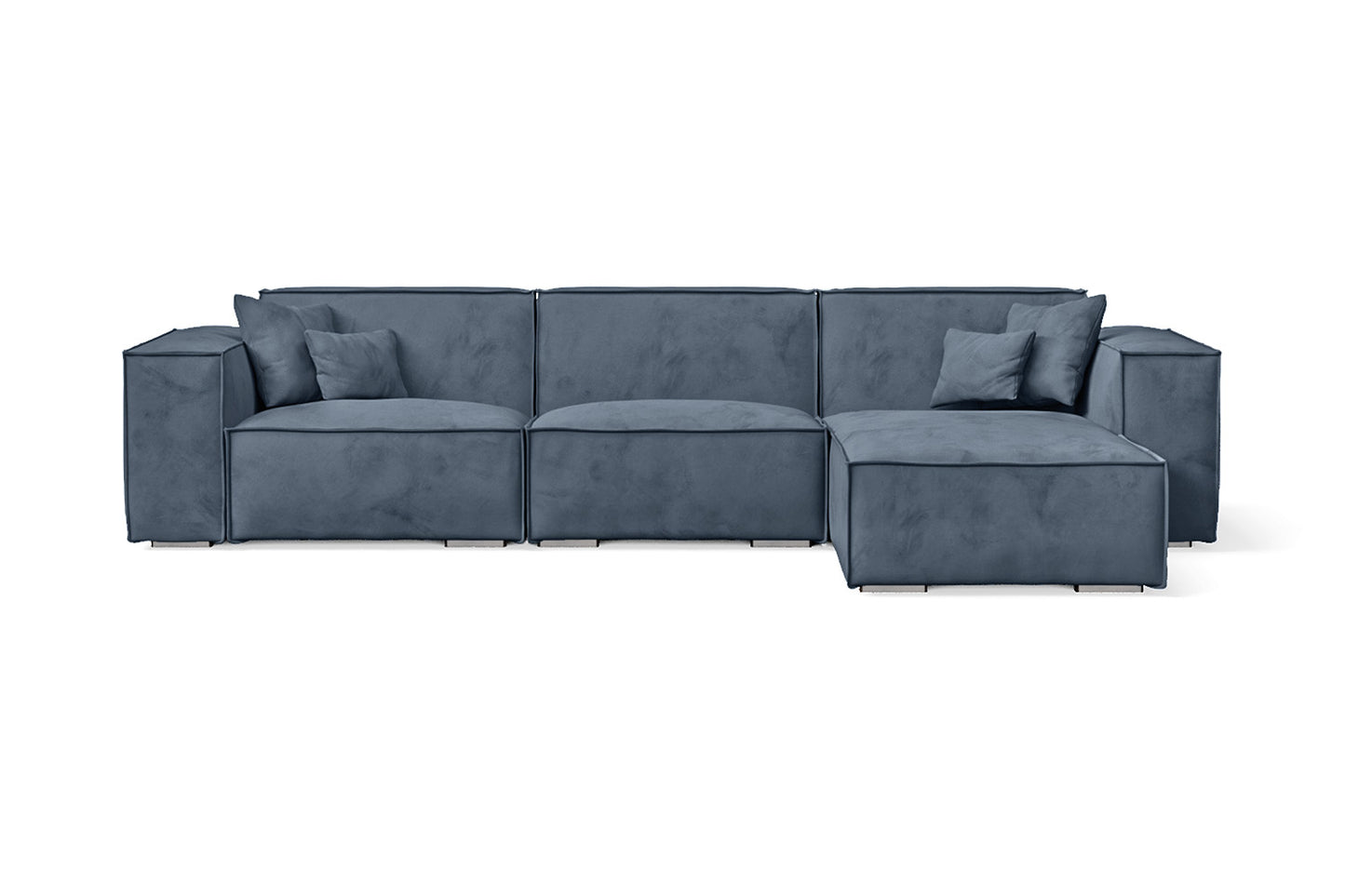 Florence 4 Seater Sofa Dark Grey Velvet