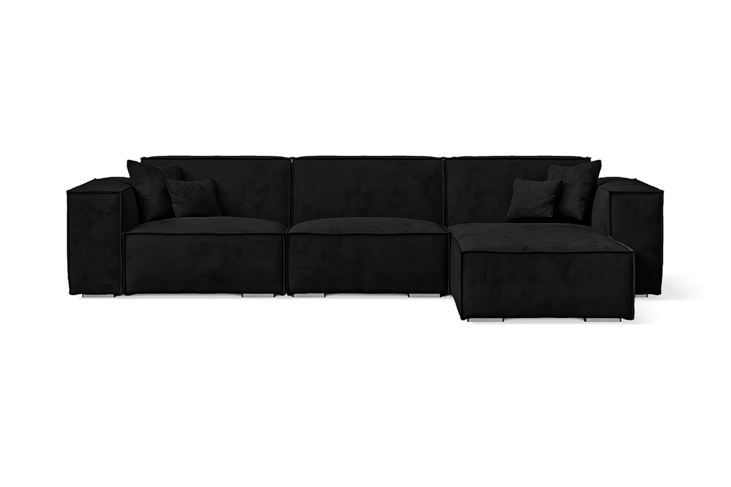 Florence 4 Seater Sofa Dark Blue Velvet