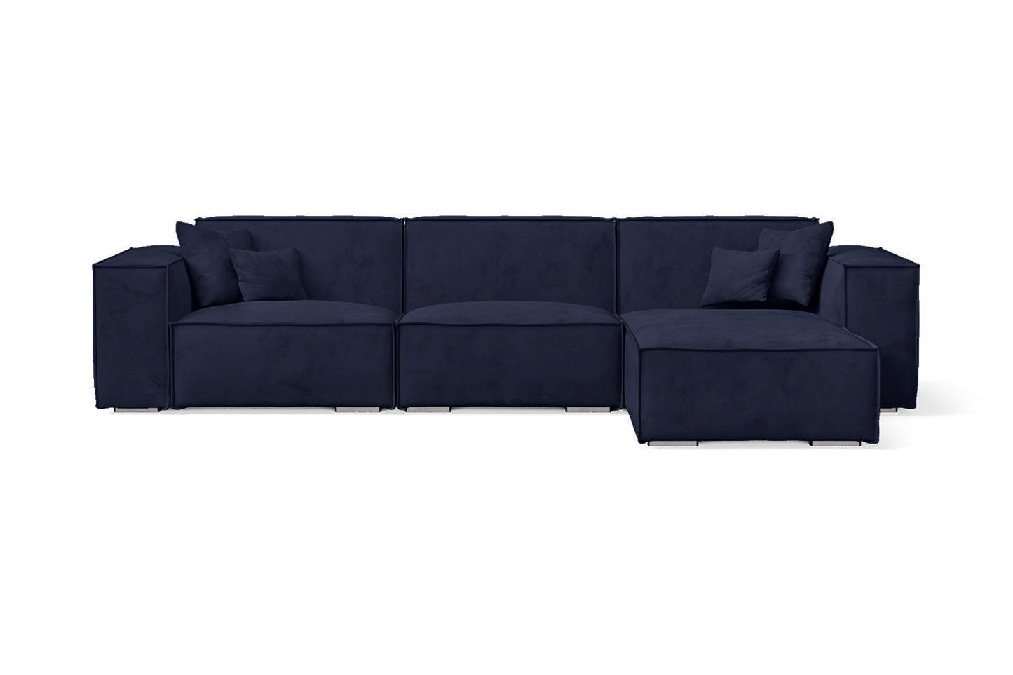 Florence 4 Seater Sofa Black Velvet