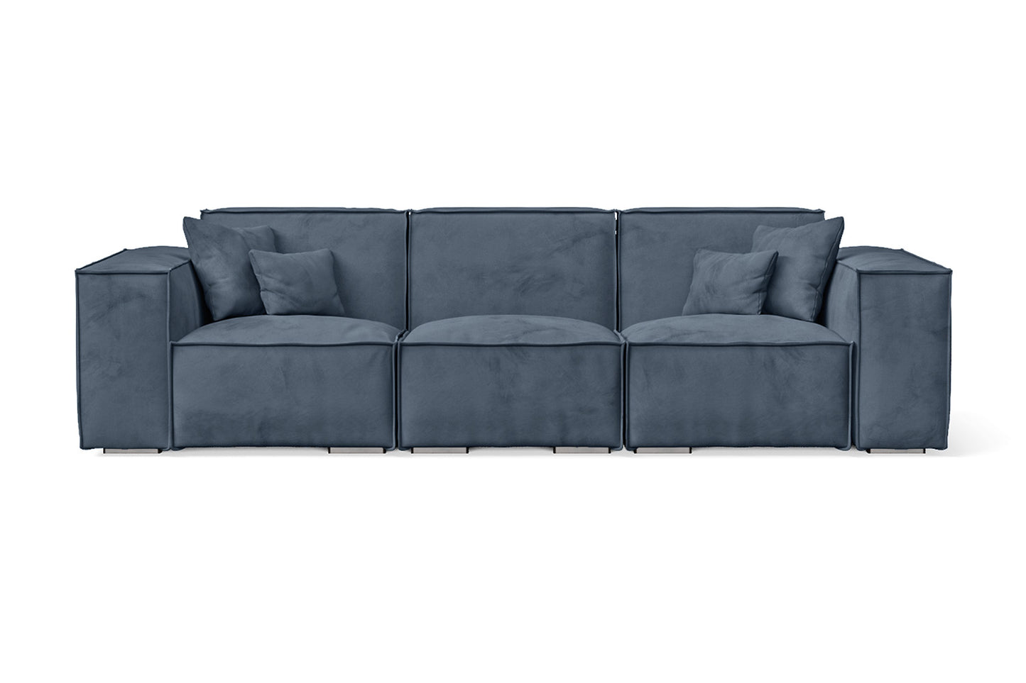 Naples 3 Seater Sofa Baby Blue Velvet