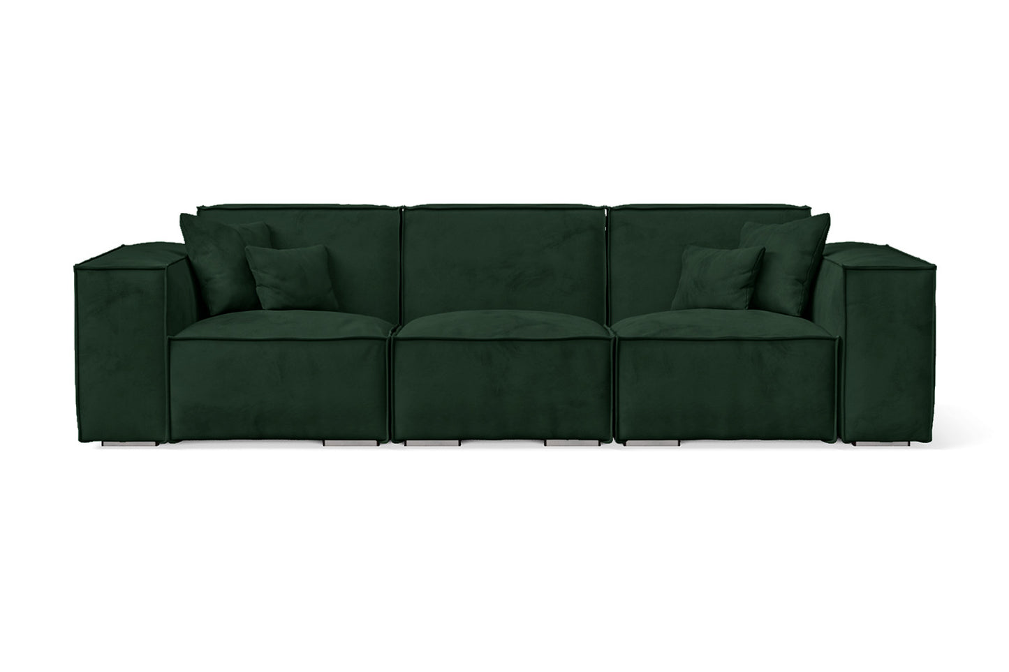 Naples 3 Seater Sofa Green Velvet