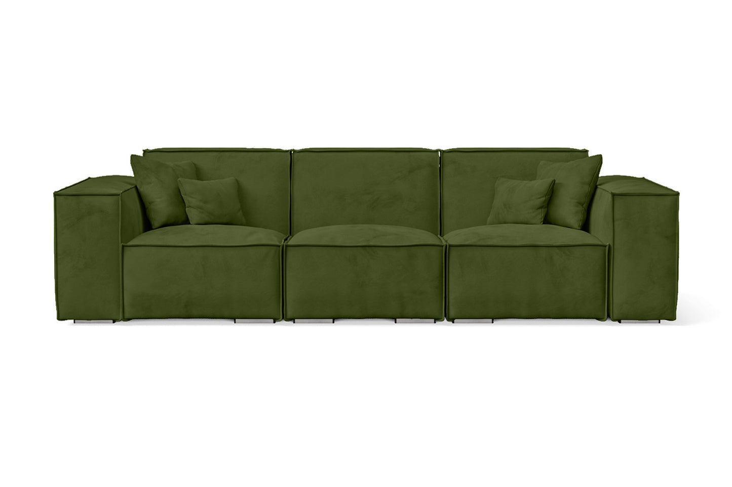 Naples 3 Seater Sofa Lime Velvet