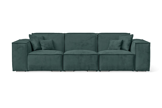 Naples 3 Seater Sofa Teal Velvet