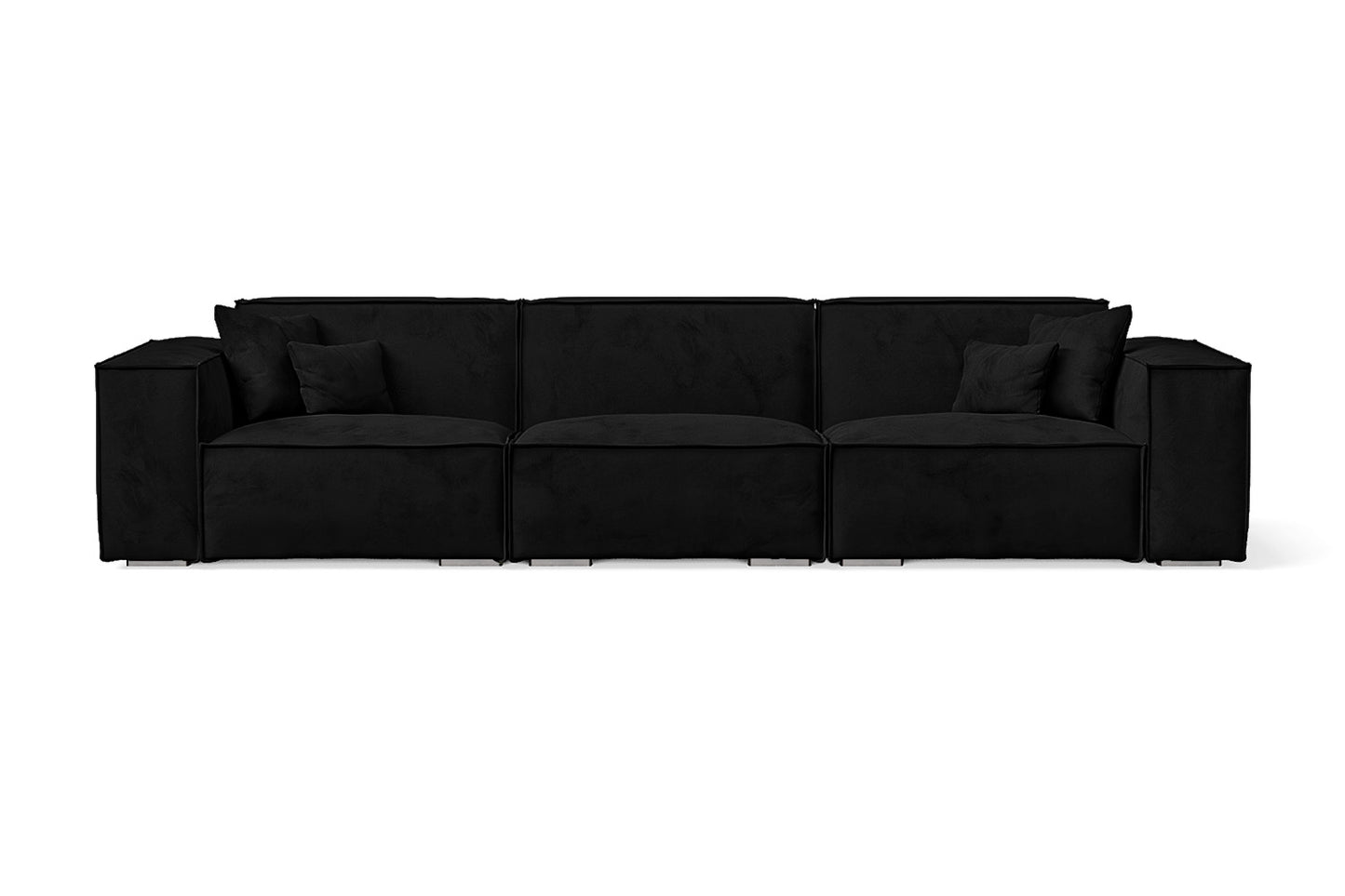 Florence 4 Seater Sofa Black Linen