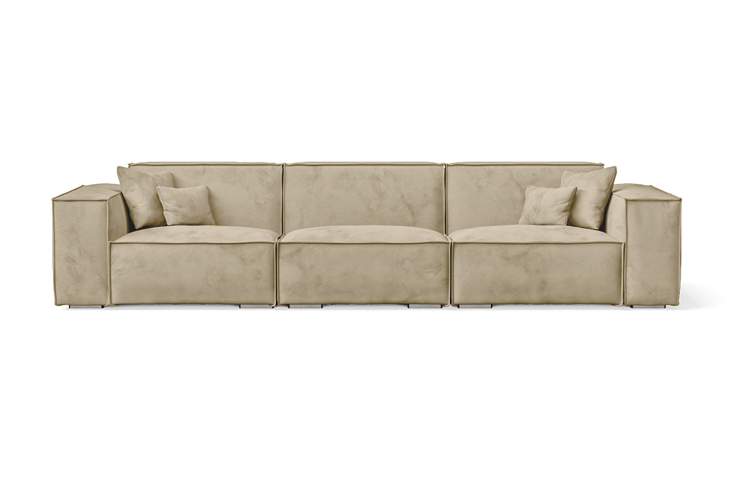 Florence 3 Seater Sofa Yellow Velvet