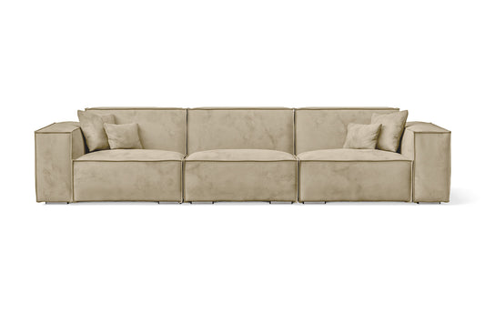 Naples 4 Seater Sofa Cream Velvet