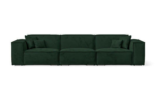 Naples 4 Seater Sofa Green Velvet