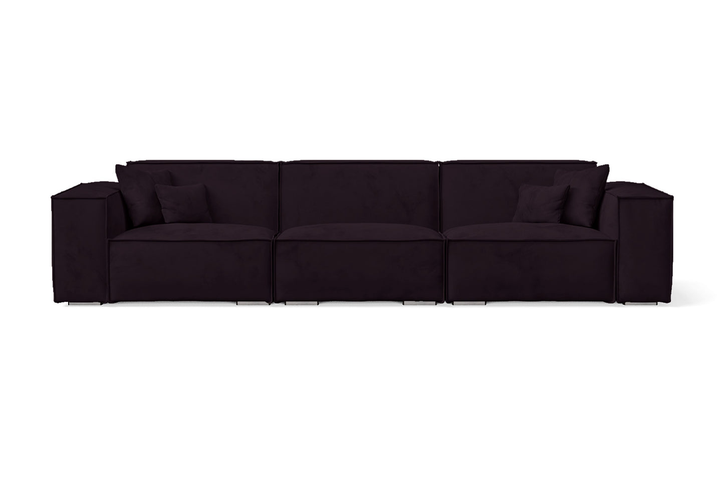 Florence 3 Seater Sofa Grey Velvet