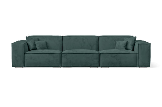 Naples 4 Seater Sofa Teal Velvet