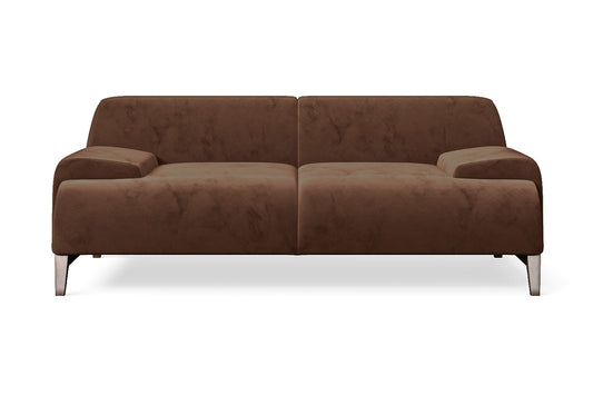 Pavia 2 Seater Sofa Coffee Brown Velvet