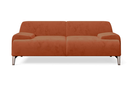 Pavia 2 Seater Sofa Orange Velvet