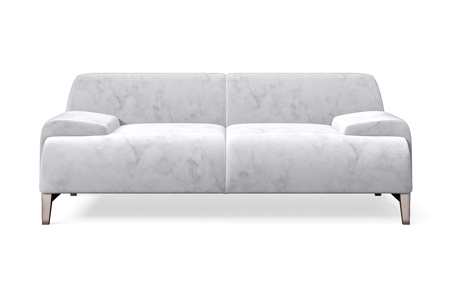 Pavia 2 Seater Sofa Silver Velvet