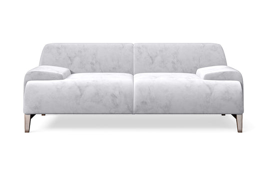 Pavia 2 Seater Sofa Silver Velvet