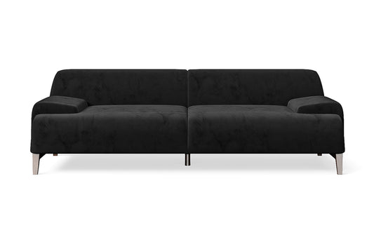 Pavia 3 Seater Sofa Black Velvet