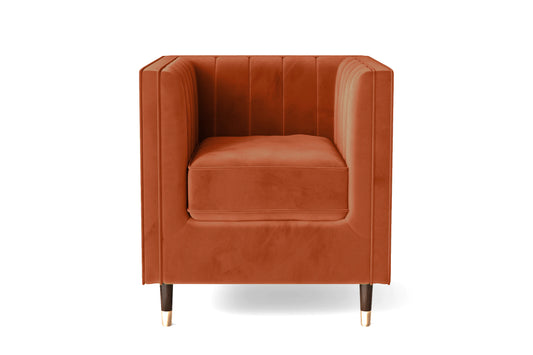 Tivoli Armchair Orange Velvet