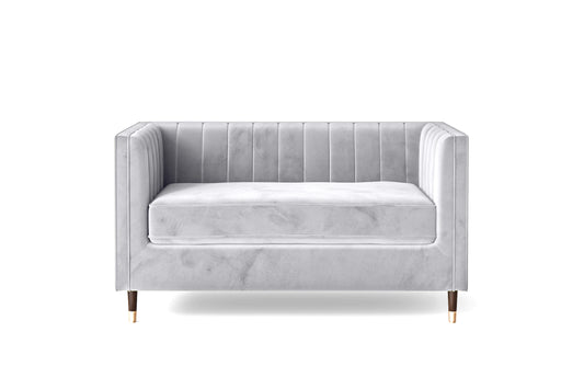 Tivoli 2 Seater Sofa Silver Velvet