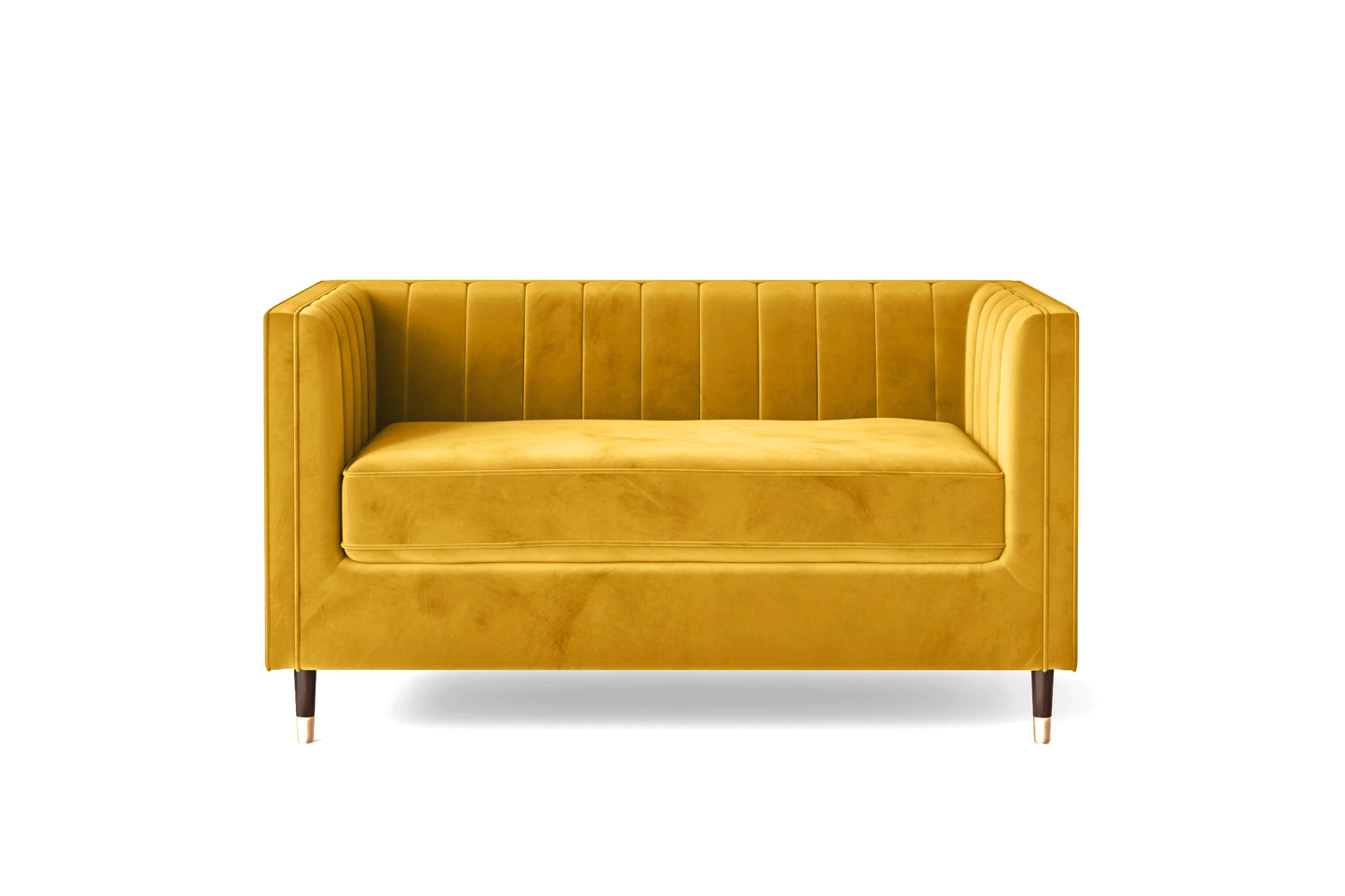 Tivoli 2 Seater Sofa Yellow Velvet