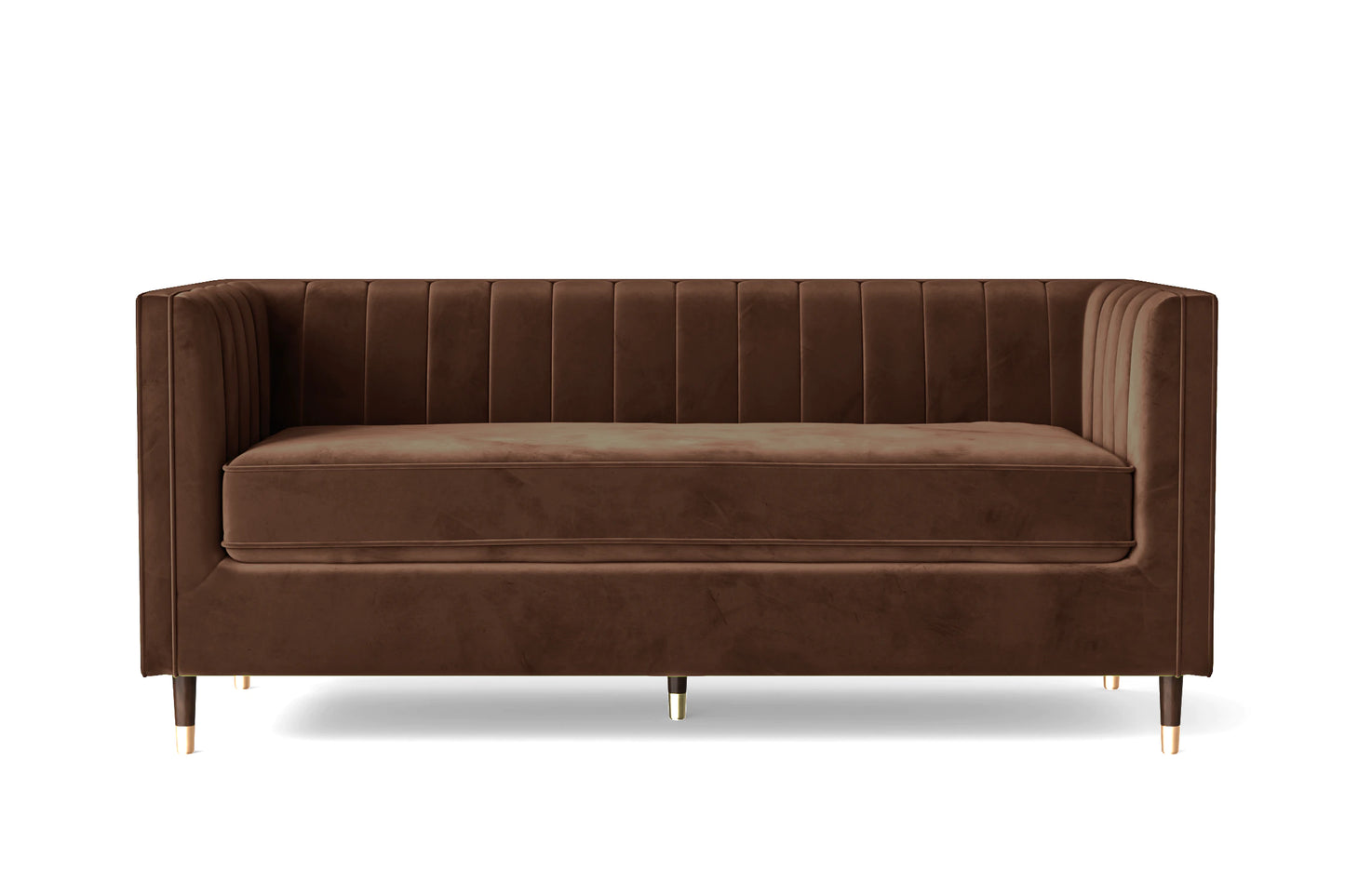 Tivoli 3 Seater Sofa Coffee Brown Velvet