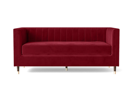 Tivoli 3 Seater Sofa Red Velvet