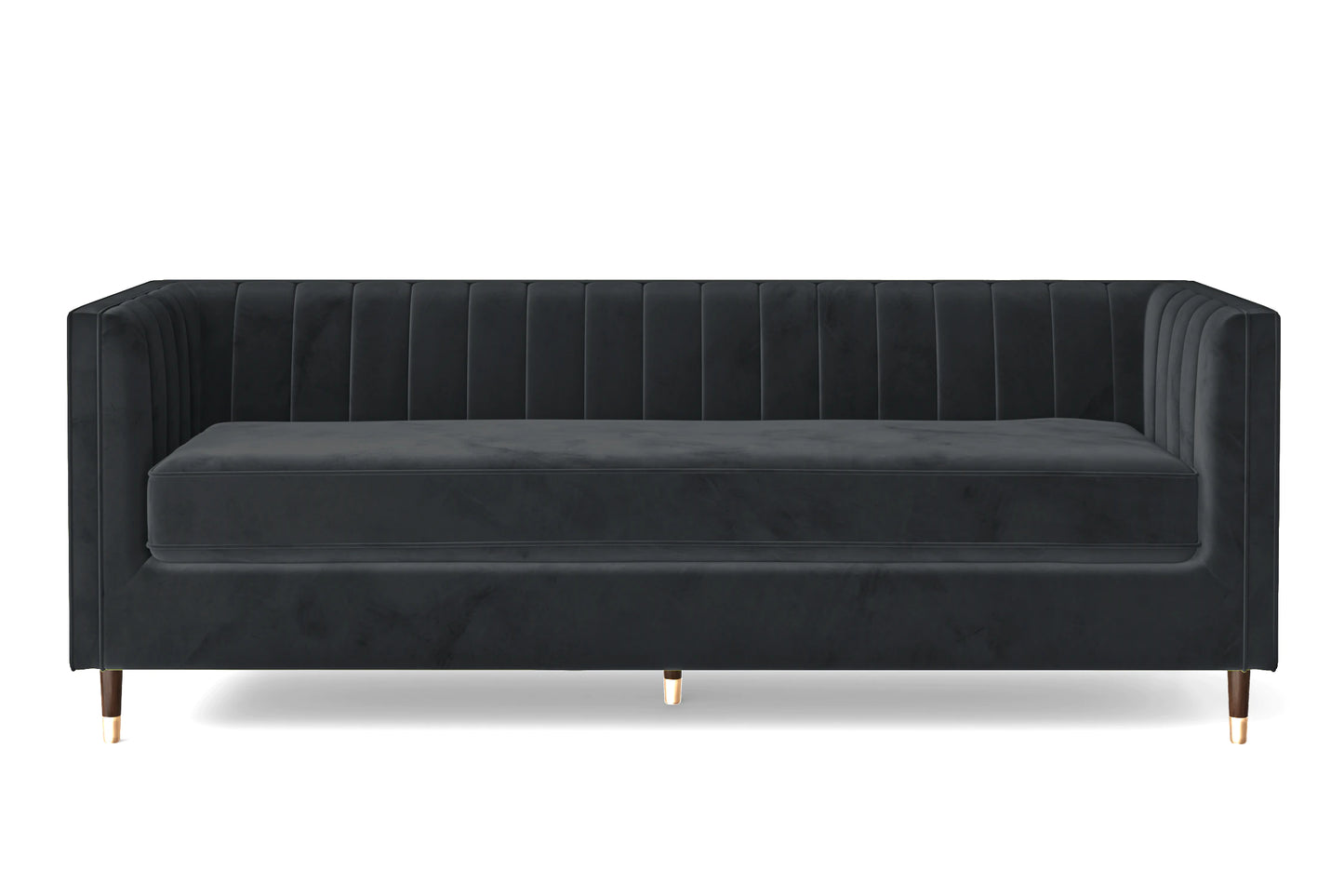 Tivoli 4 Seater Sofa Dark Grey Velvet