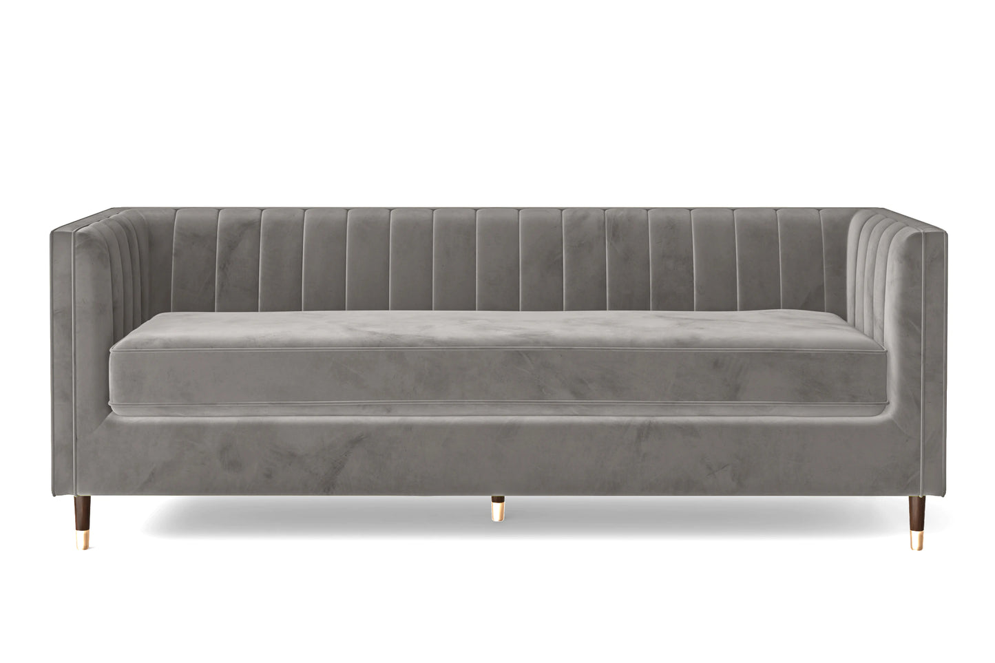 Tivoli 4 Seater Sofa Grey Velvet