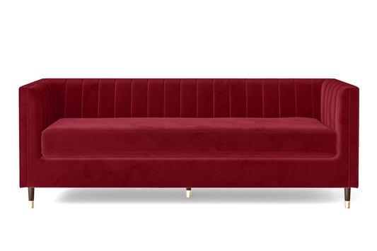 Tivoli 4 Seater Sofa Red Velvet