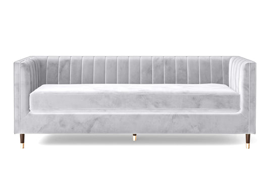 Tivoli 4 Seater Sofa Silver Velvet