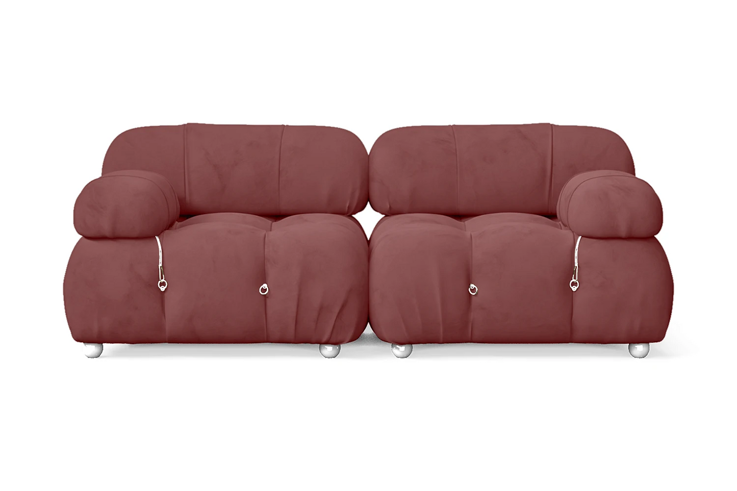 Varese 2 Seater Sofa Pink Velvet