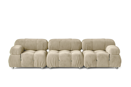 Ancona 2 Seater Sofa Coffee Brown Velvet