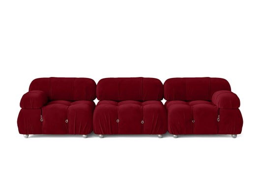 Varese 3 Seater Sofa Red Velvet