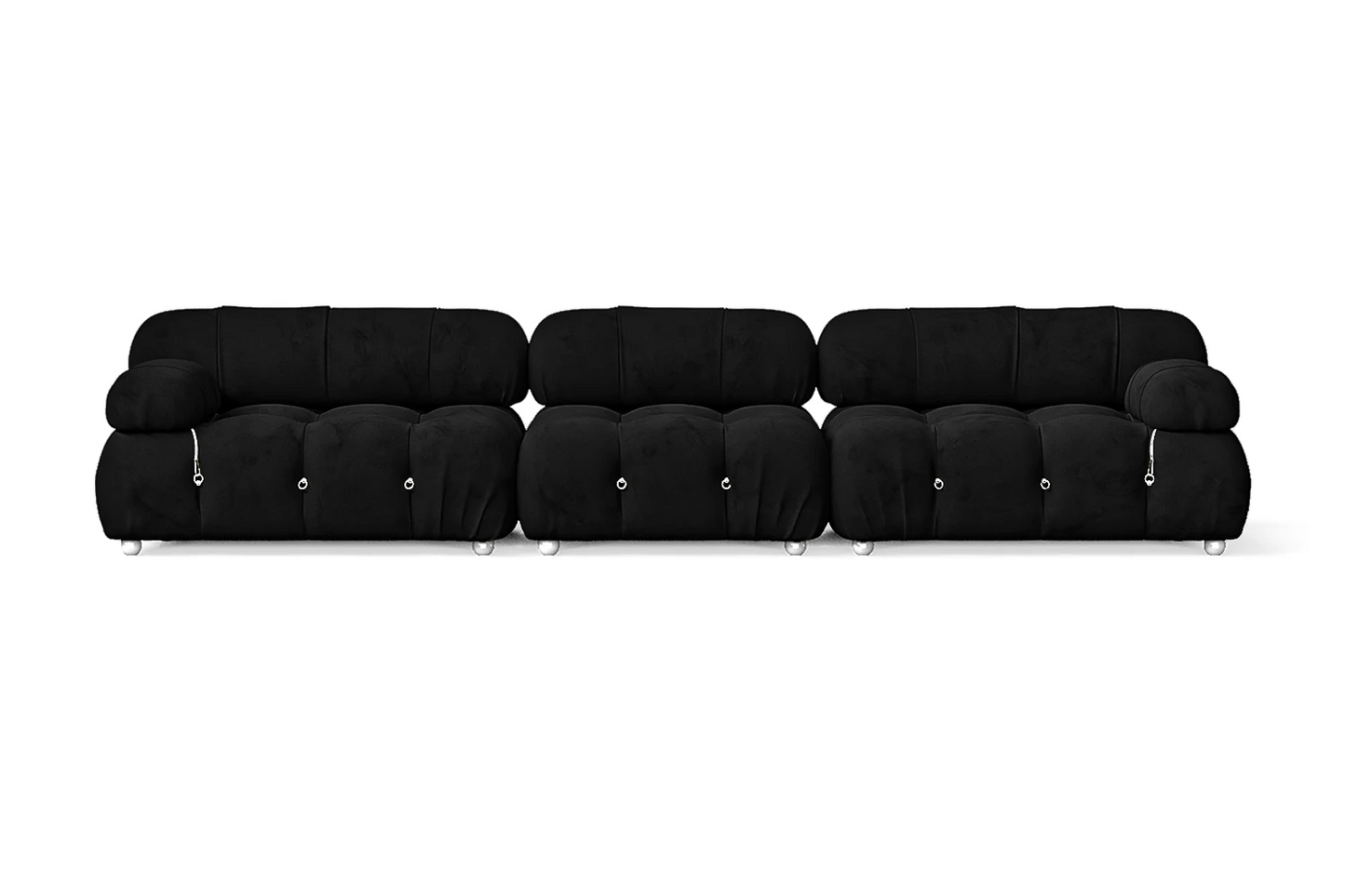 Ancona 2 Seater Sofa Black Linen